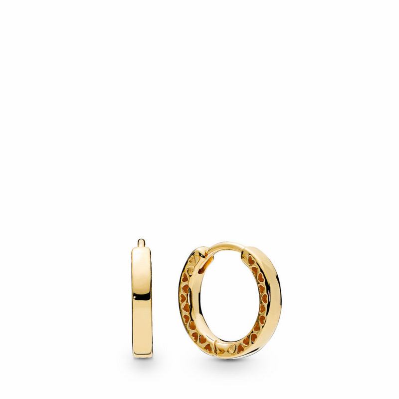 Pandora Shine™ Hearts of Pandora Hoop Earrings Gold Egypt NT1053746